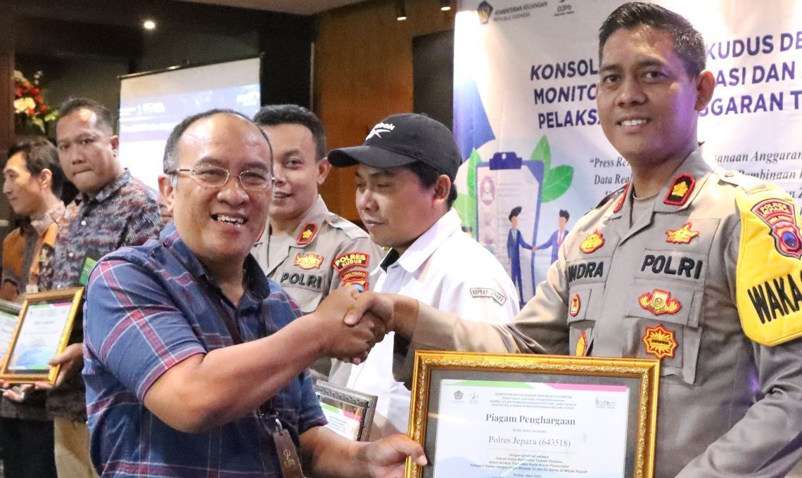 Polres Jepara Raih Penghargaan Pengelolaan Anggaran Terbaik Dari KPPN